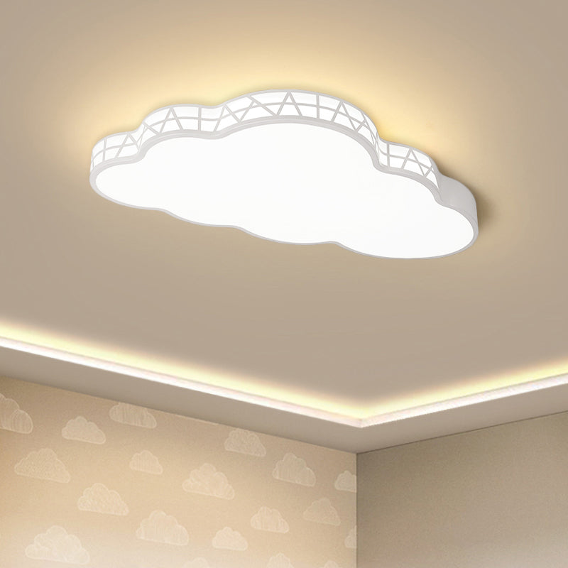 Acrylic Cloud Flush Ceiling Light Creative Led Light Fixture in White/Pink/Blue for Kids Bedroom Clearhalo 'Ceiling Lights' 'Close To Ceiling Lights' 'Close to ceiling' 'Flush mount' Lighting' 811047