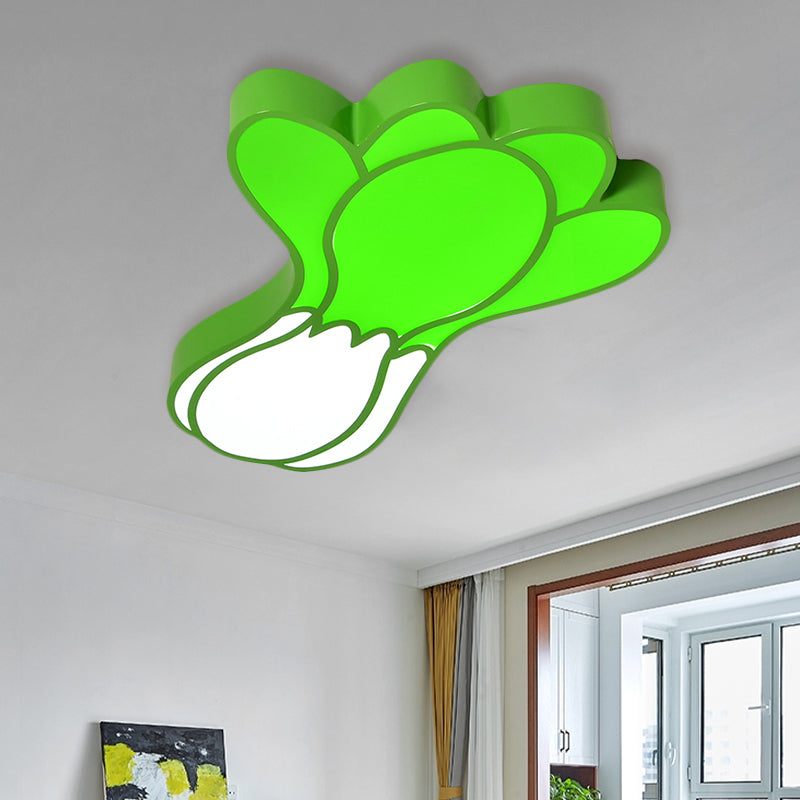 Cartoon Carrot/Pepper/Pumpkin Ceiling Mount Acrylic Led Kids Room Flush Light Fixture in White White F Clearhalo 'Ceiling Lights' 'Close To Ceiling Lights' 'Close to ceiling' 'Flush mount' Lighting' 811412