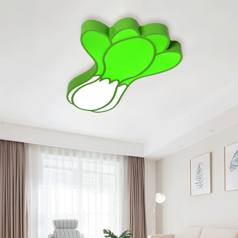 Cartoon Carrot/Pepper/Pumpkin Ceiling Mount Acrylic Led Kids Room Flush Light Fixture in White Clearhalo 'Ceiling Lights' 'Close To Ceiling Lights' 'Close to ceiling' 'Flush mount' Lighting' 811413