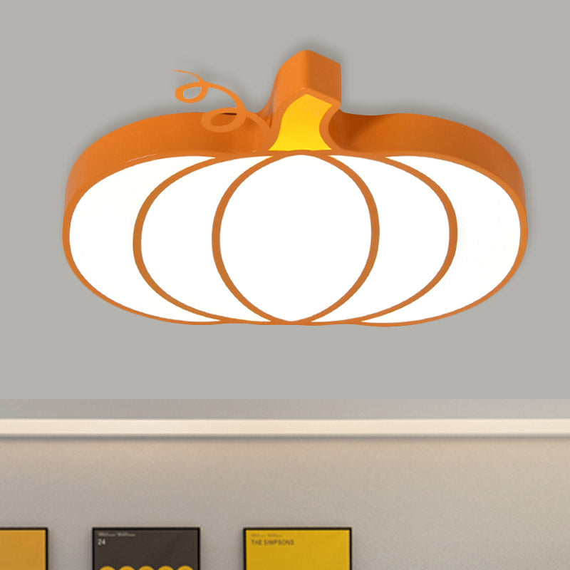 Cartoon Carrot/Pepper/Pumpkin Ceiling Mount Acrylic Led Kids Room Flush Light Fixture in White White E Clearhalo 'Ceiling Lights' 'Close To Ceiling Lights' 'Close to ceiling' 'Flush mount' Lighting' 811426