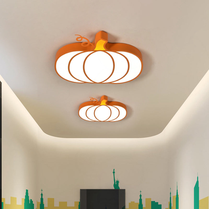 Cartoon Carrot/Pepper/Pumpkin Ceiling Mount Acrylic Led Kids Room Flush Light Fixture in White Clearhalo 'Ceiling Lights' 'Close To Ceiling Lights' 'Close to ceiling' 'Flush mount' Lighting' 811427