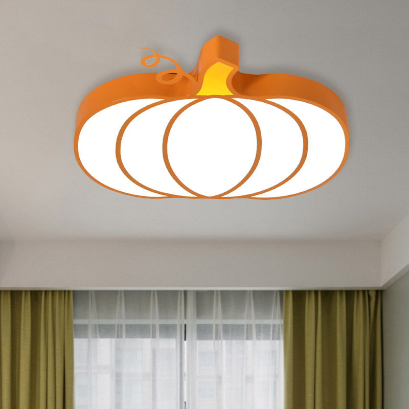 Cartoon Carrot/Pepper/Pumpkin Ceiling Mount Acrylic Led Kids Room Flush Light Fixture in White Clearhalo 'Ceiling Lights' 'Close To Ceiling Lights' 'Close to ceiling' 'Flush mount' Lighting' 811428