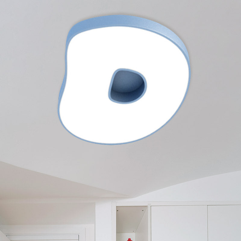 Led Kids Bedroom Close to Ceiling Light Cartoon White Flush Light with A/B/D-Letter Acrylic Shade White D Clearhalo 'Ceiling Lights' 'Close To Ceiling Lights' 'Close to ceiling' 'Flush mount' Lighting' 811465