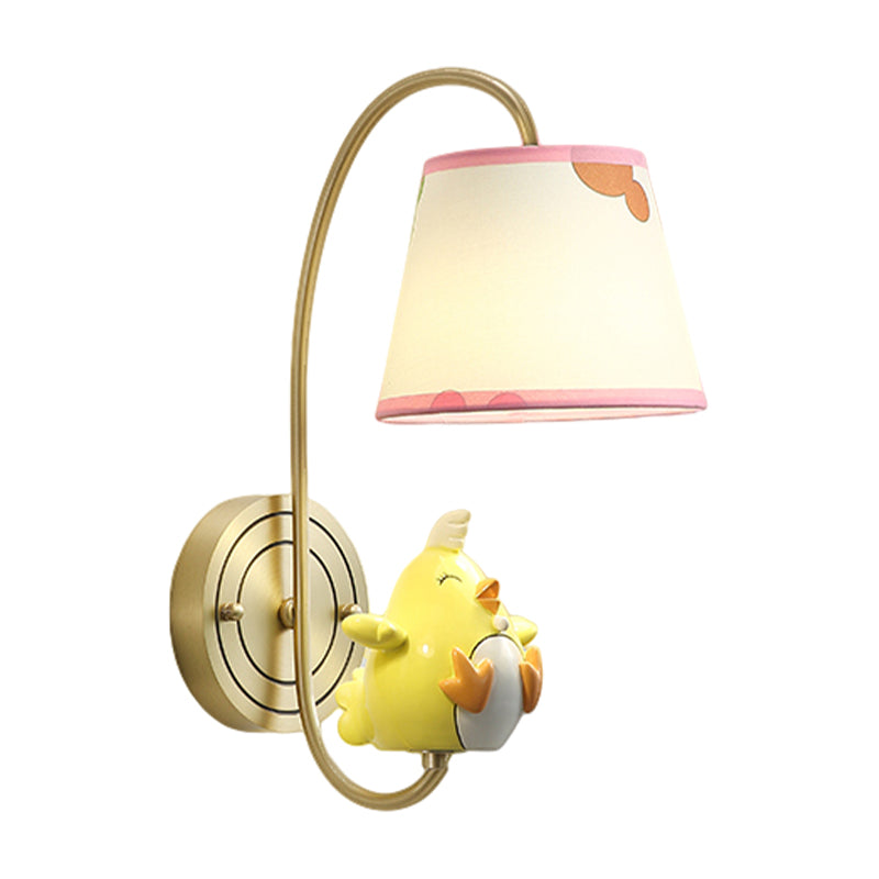 Cartoon Chicken/Snake/Ox Decoration Bedside Wall Mounted Lamp Metal 1 Head Modern Sconce Light in Yellow/Blue/Gold Clearhalo 'Wall Lamps & Sconces' 'Wall Lights' Lighting' 811489