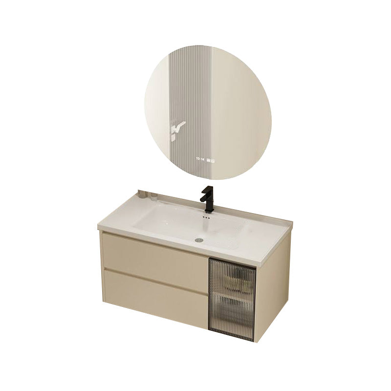 Modern Bathroom Sink Vanity Ceramic Top Wall Mount with Soft Close Door Vanity & Faucet & Mirrors 36"L x 20"W x 20"H Smart Control Included Clearhalo 'Bathroom Remodel & Bathroom Fixtures' 'Bathroom Vanities' 'bathroom_vanities' 'Home Improvement' 'home_improvement' 'home_improvement_bathroom_vanities' 8117957