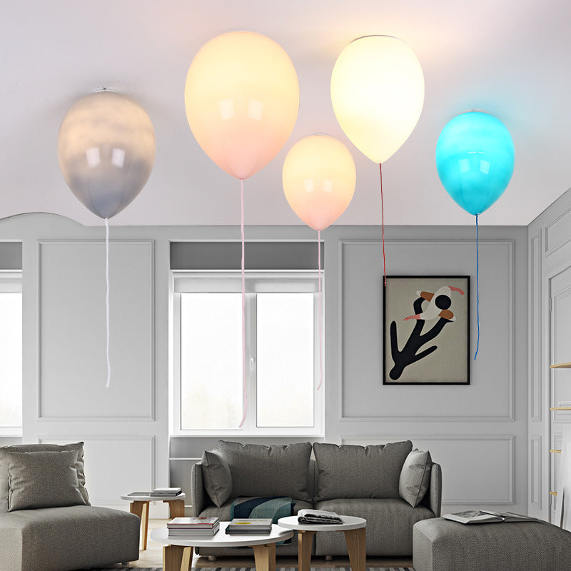 Cartoon Balloon Ceiling Light Fixture Glass Flush Mount Ceiling Fixture for Kid Bedroom Clearhalo 'Ceiling Lights' 'Close To Ceiling Lights' 'Close to ceiling' Lighting' 81227