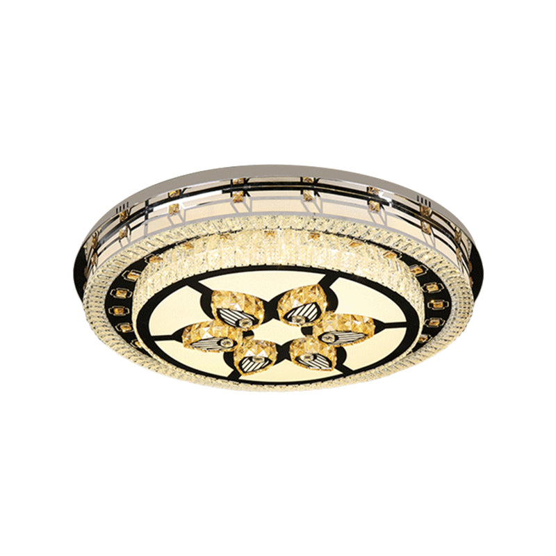 Star Living Room Flush Mount Light Modernist Crystal LED Chrome Finish Ceiling Lighting with Round Design Clearhalo 'Ceiling Lights' 'Close To Ceiling Lights' 'Close to ceiling' 'Flush mount' Lighting' 812469