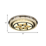 Star Living Room Flush Mount Light Modernist Crystal LED Chrome Finish Ceiling Lighting with Round Design Clearhalo 'Ceiling Lights' 'Close To Ceiling Lights' 'Close to ceiling' 'Flush mount' Lighting' 812470