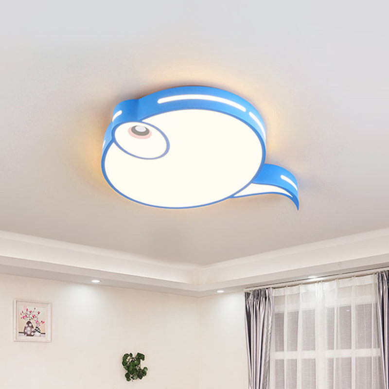 Tadpole Bedroom Ceiling Fixture Acrylic Led Contemporary Flush Mount Light in Gray/Blue/Pink Blue Clearhalo 'Ceiling Lights' 'Close To Ceiling Lights' 'Close to ceiling' 'Flush mount' Lighting' 812571