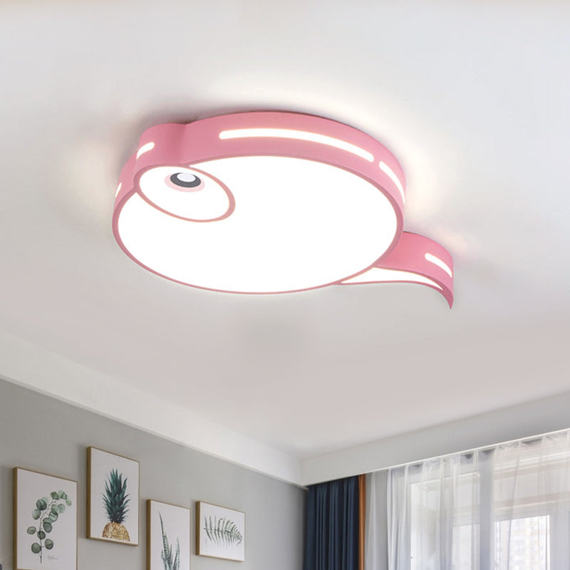 Tadpole Bedroom Ceiling Fixture Acrylic Led Contemporary Flush Mount Light in Gray/Blue/Pink Pink Clearhalo 'Ceiling Lights' 'Close To Ceiling Lights' 'Close to ceiling' 'Flush mount' Lighting' 812575