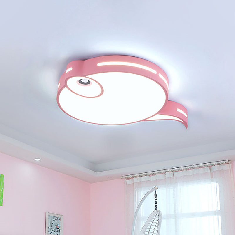 Tadpole Bedroom Ceiling Fixture Acrylic Led Contemporary Flush Mount Light in Gray/Blue/Pink Clearhalo 'Ceiling Lights' 'Close To Ceiling Lights' 'Close to ceiling' 'Flush mount' Lighting' 812576