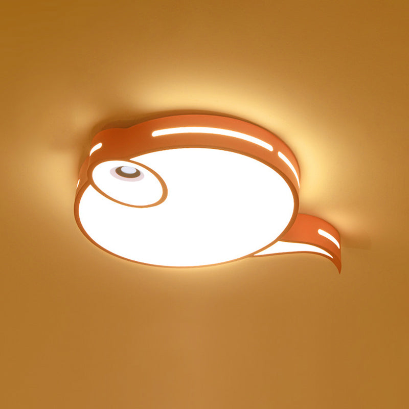 Tadpole Bedroom Ceiling Fixture Acrylic Led Contemporary Flush Mount Light in Gray/Blue/Pink Clearhalo 'Ceiling Lights' 'Close To Ceiling Lights' 'Close to ceiling' 'Flush mount' Lighting' 812578