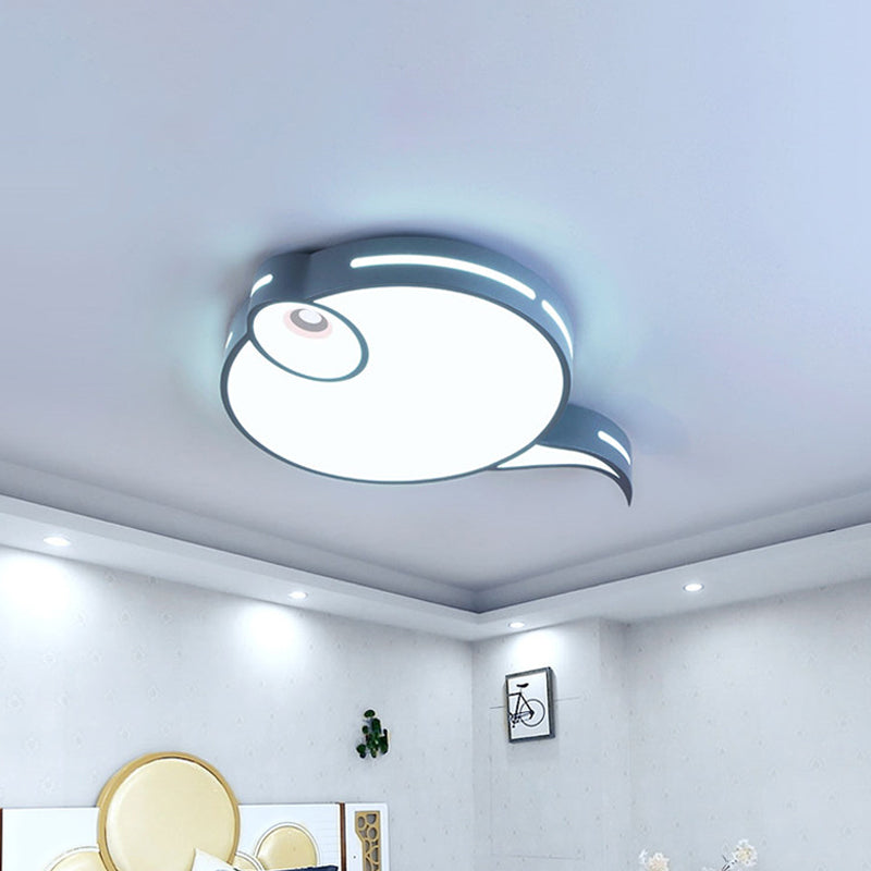 Tadpole Bedroom Ceiling Fixture Acrylic Led Contemporary Flush Mount Light in Gray/Blue/Pink Clearhalo 'Ceiling Lights' 'Close To Ceiling Lights' 'Close to ceiling' 'Flush mount' Lighting' 812580