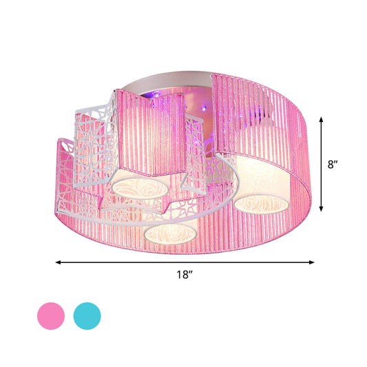 Metal Moon and Star Lighting Fixture Modern Led Flushmount Light for Bedroom in Pink/Blue Clearhalo 'Ceiling Lights' 'Close To Ceiling Lights' 'Close to ceiling' 'Flush mount' Lighting' 812594