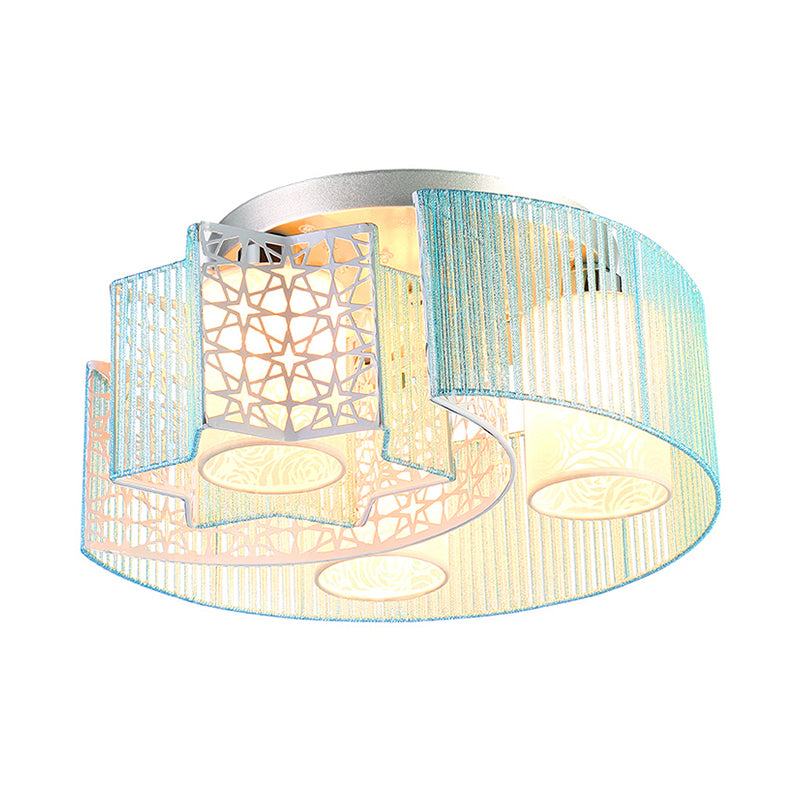 Metal Moon and Star Lighting Fixture Modern Led Flushmount Light for Bedroom in Pink/Blue Clearhalo 'Ceiling Lights' 'Close To Ceiling Lights' 'Close to ceiling' 'Flush mount' Lighting' 812597