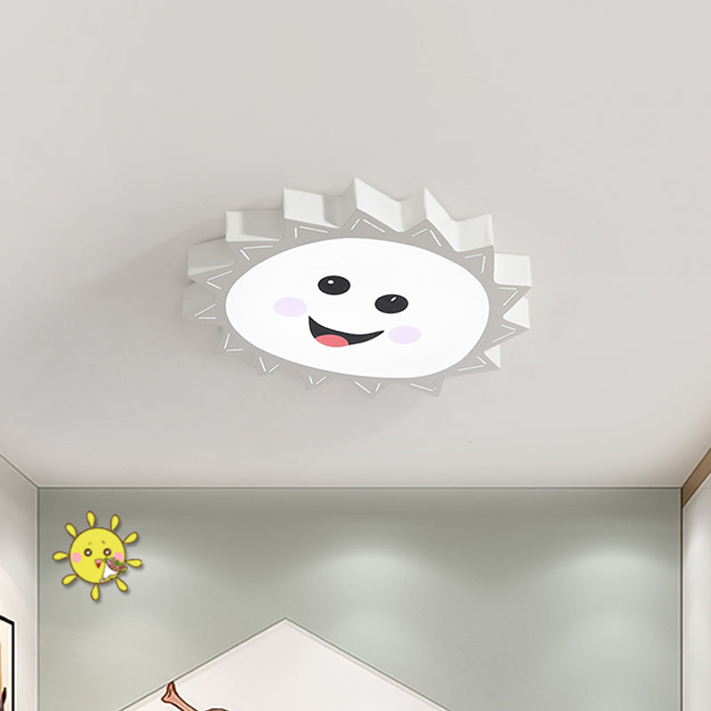 Modern Sun/Unicorn Acrylic Ceiling Lighting Fixture Led Flush Mount Light in White for Bedroom White Sun Clearhalo 'Ceiling Lights' 'Close To Ceiling Lights' 'Close to ceiling' 'Flush mount' Lighting' 812619