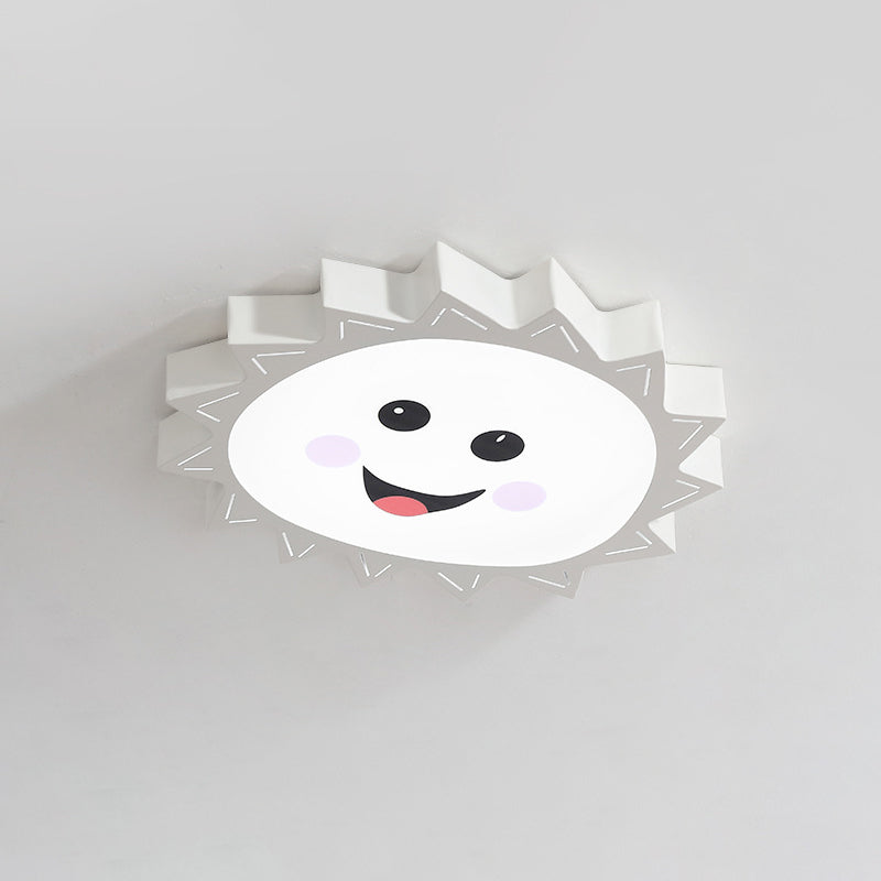 Modern Sun/Unicorn Acrylic Ceiling Lighting Fixture Led Flush Mount Light in White for Bedroom Clearhalo 'Ceiling Lights' 'Close To Ceiling Lights' 'Close to ceiling' 'Flush mount' Lighting' 812621