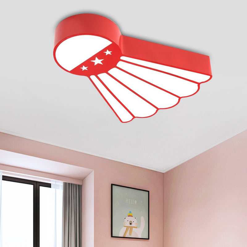 Badminton Kindergarten Ceiling Mounted Light Acrylic Led Kids Flush Light in Blue/Green/Red Clearhalo 'Ceiling Lights' 'Close To Ceiling Lights' 'Close to ceiling' 'Flush mount' Lighting' 812641