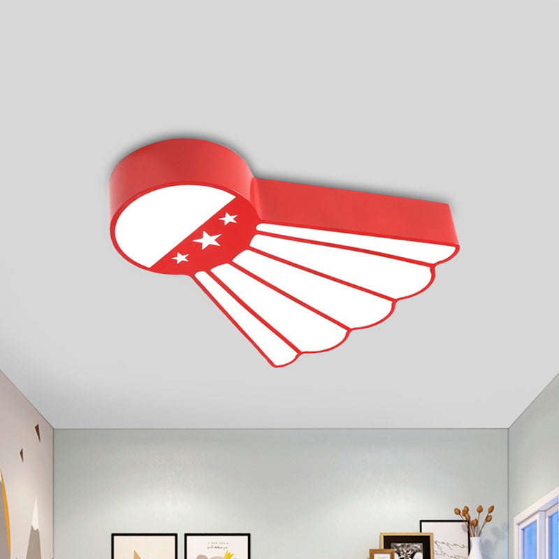 Badminton Kindergarten Ceiling Mounted Light Acrylic Led Kids Flush Light in Blue/Green/Red Clearhalo 'Ceiling Lights' 'Close To Ceiling Lights' 'Close to ceiling' 'Flush mount' Lighting' 812642