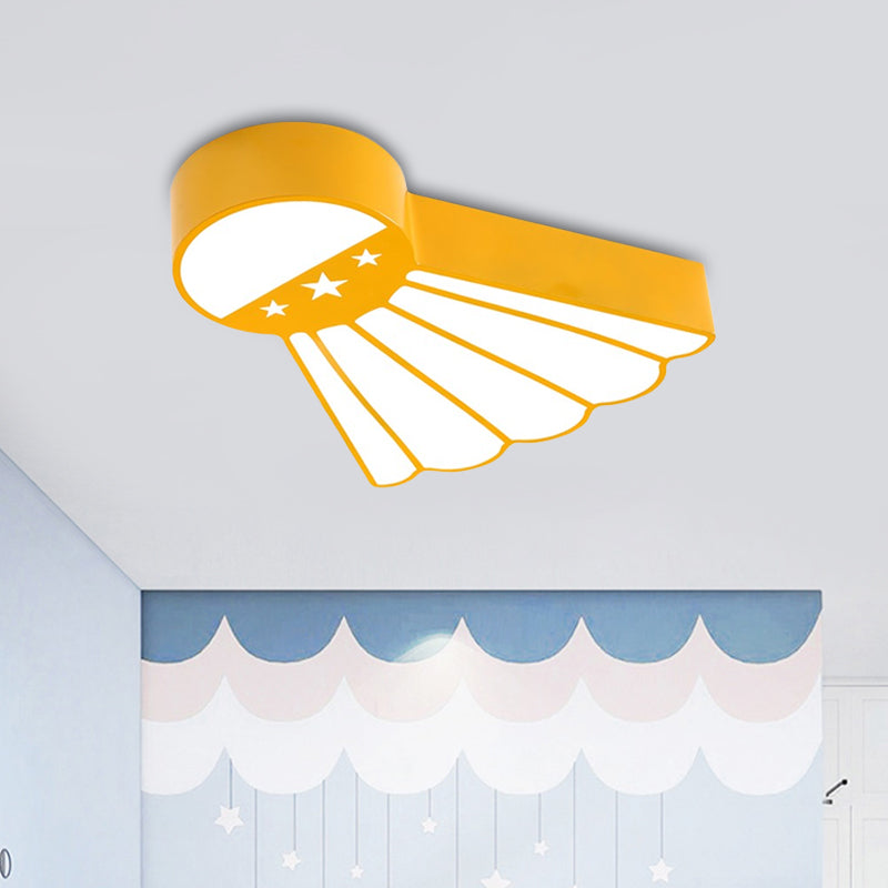 Badminton Kindergarten Ceiling Mounted Light Acrylic Led Kids Flush Light in Blue/Green/Red Clearhalo 'Ceiling Lights' 'Close To Ceiling Lights' 'Close to ceiling' 'Flush mount' Lighting' 812645