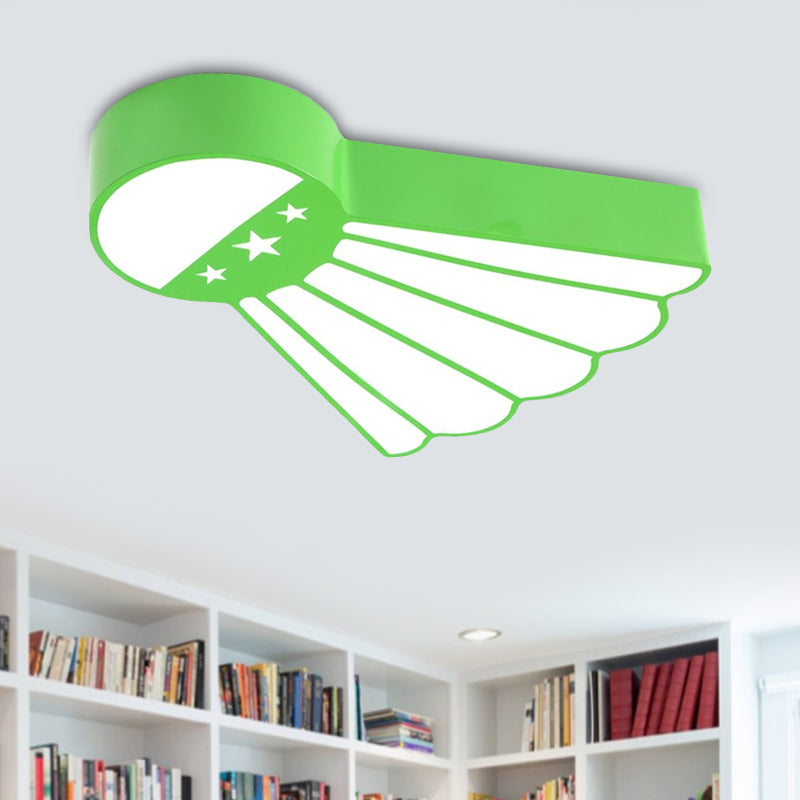 Badminton Kindergarten Ceiling Mounted Light Acrylic Led Kids Flush Light in Blue/Green/Red Clearhalo 'Ceiling Lights' 'Close To Ceiling Lights' 'Close to ceiling' 'Flush mount' Lighting' 812649