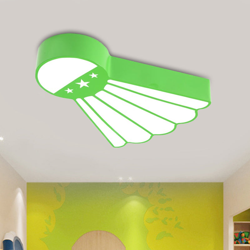 Badminton Kindergarten Ceiling Mounted Light Acrylic Led Kids Flush Light in Blue/Green/Red Clearhalo 'Ceiling Lights' 'Close To Ceiling Lights' 'Close to ceiling' 'Flush mount' Lighting' 812650