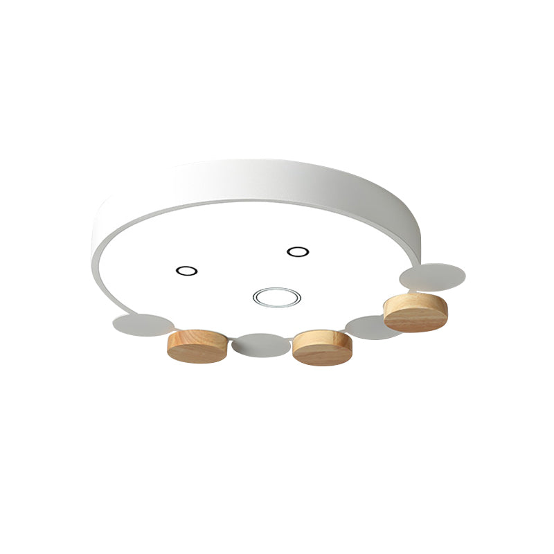 Round Kids Bedroom Flushmount Acrylic Led Modern Ceiling Light Fixture in Gray/White/Green with Octopus Shape Clearhalo 'Ceiling Lights' 'Close To Ceiling Lights' 'Close to ceiling' 'Flush mount' Lighting' 812717