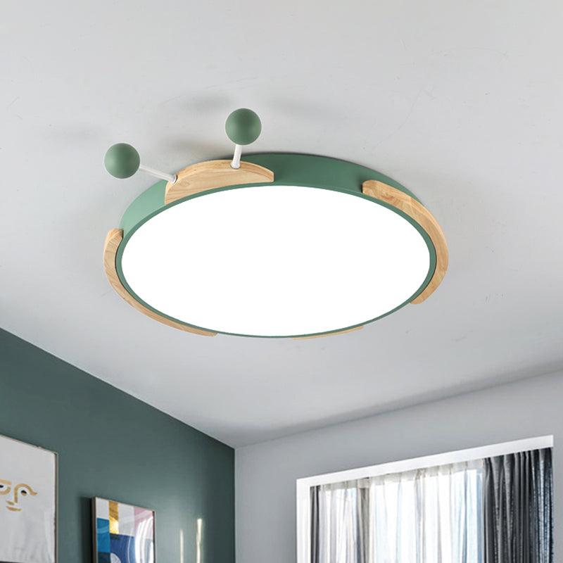 Acrylic Cartoon Insect Ceiling Lamp Modern Led Flushmount Lighting in Warm/White Light, Gray/Green Green Clearhalo 'Ceiling Lights' 'Close To Ceiling Lights' 'Close to ceiling' 'Flush mount' Lighting' 812752