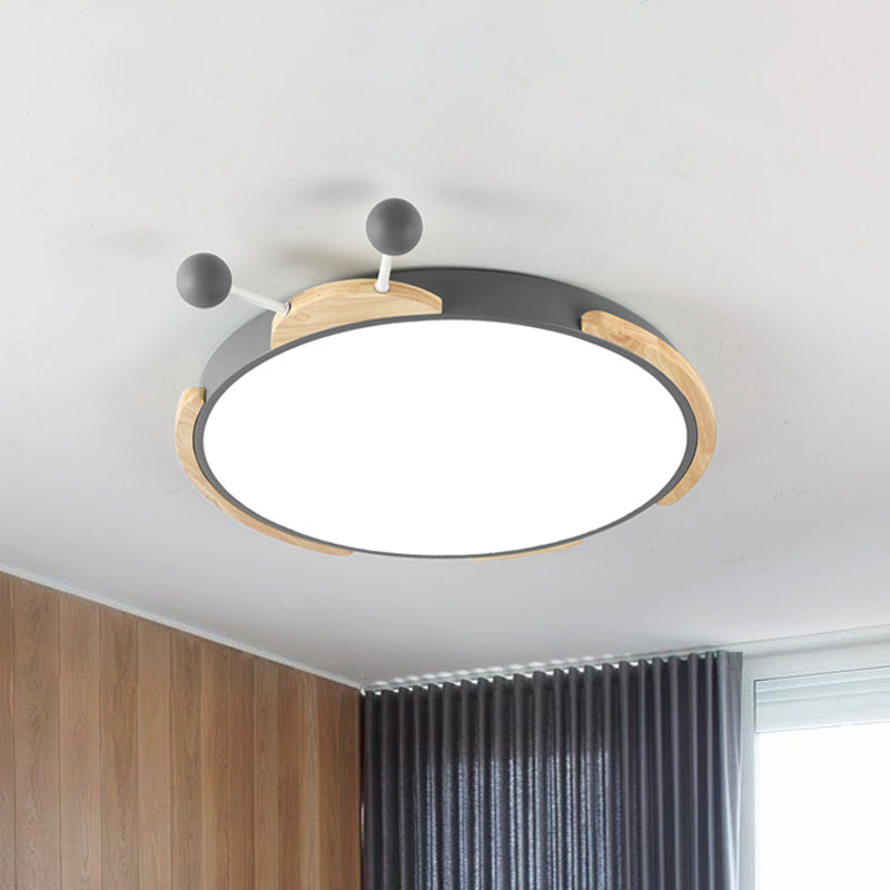 Acrylic Cartoon Insect Ceiling Lamp Modern Led Flushmount Lighting in Warm/White Light, Gray/Green Clearhalo 'Ceiling Lights' 'Close To Ceiling Lights' 'Close to ceiling' 'Flush mount' Lighting' 812757