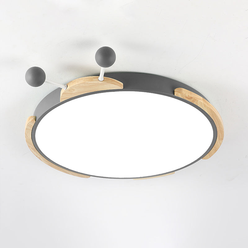 Acrylic Cartoon Insect Ceiling Lamp Modern Led Flushmount Lighting in Warm/White Light, Gray/Green Clearhalo 'Ceiling Lights' 'Close To Ceiling Lights' 'Close to ceiling' 'Flush mount' Lighting' 812759