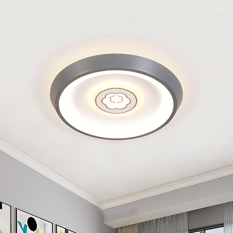 Ultrathin Ceiling Flush Light Cartoon Acrylic Kids Bedroom LED Flush Mounted Lamp in White with Flower/Moon/Fish Pattern Clearhalo 'Ceiling Lights' 'Close To Ceiling Lights' 'Close to ceiling' 'Flush mount' Lighting' 812842