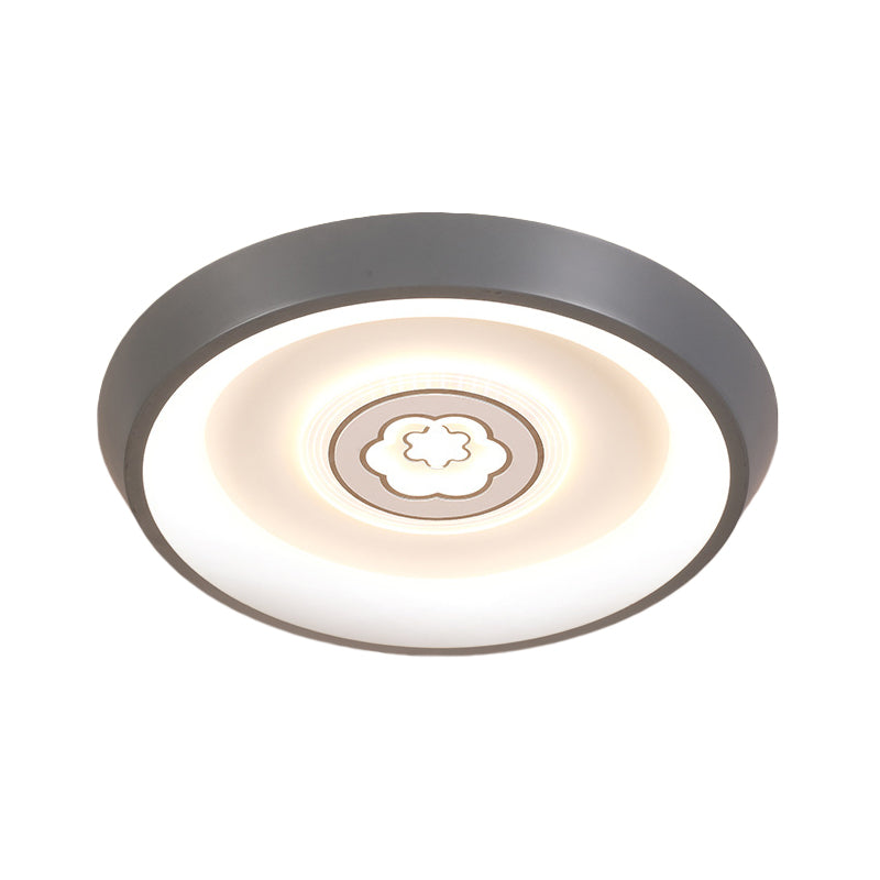 Ultrathin Ceiling Flush Light Cartoon Acrylic Kids Bedroom LED Flush Mounted Lamp in White with Flower/Moon/Fish Pattern Clearhalo 'Ceiling Lights' 'Close To Ceiling Lights' 'Close to ceiling' 'Flush mount' Lighting' 812843