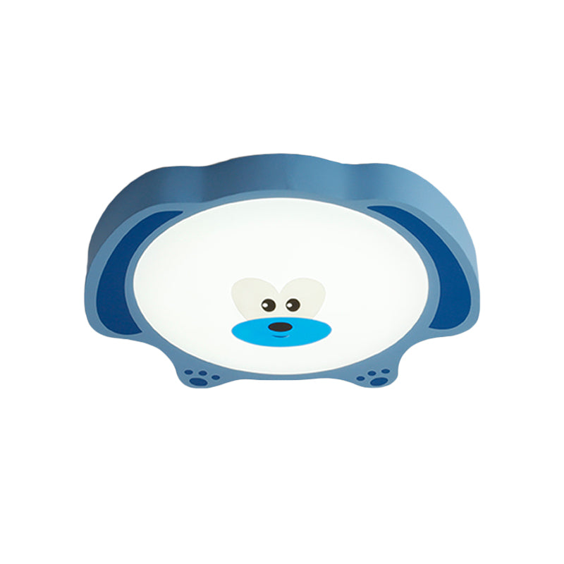 Cartoon Bear Acrylic Ceiling Fixture LED Flush Mount Recessed Lighting in Blue/Pink for Kids Room Clearhalo 'Ceiling Lights' 'Close To Ceiling Lights' 'Close to ceiling' 'Flush mount' Lighting' 812994