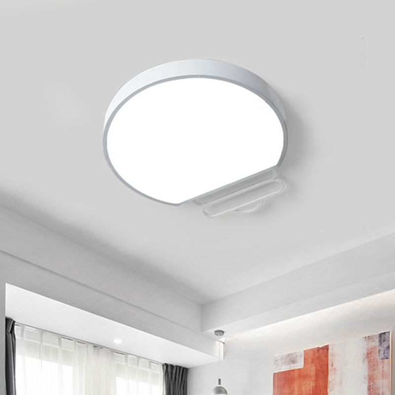 Nordic LED Flush Lighting with Acrylic Shade White/Green/Grey Bulb Shape Ceiling Mounted Lamp Clearhalo 'Ceiling Lights' 'Close To Ceiling Lights' 'Close to ceiling' Lighting' 813113