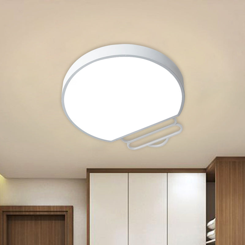 Nordic LED Flush Lighting with Acrylic Shade White/Green/Grey Bulb Shape Ceiling Mounted Lamp Clearhalo 'Ceiling Lights' 'Close To Ceiling Lights' 'Close to ceiling' Lighting' 813114