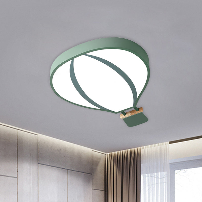 Acrylic Hot Air Balloon Flush Lamp Fixture Nordic LED Flush Light in White/Grey/Green for Child Bedroom Clearhalo 'Ceiling Lights' 'Close To Ceiling Lights' 'Close to ceiling' 'Flush mount' Lighting' 813121