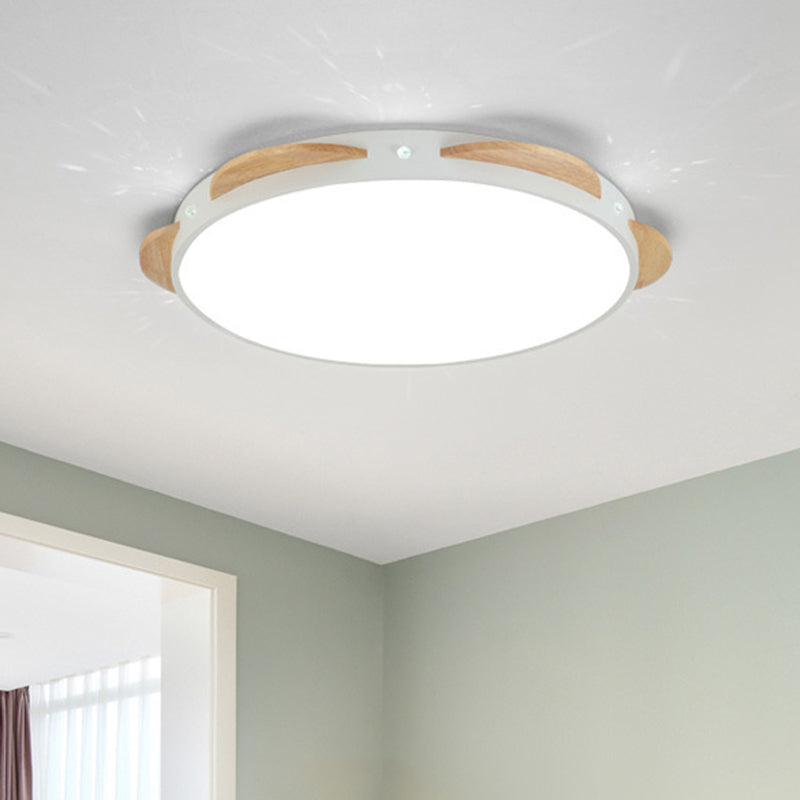 Macaron Flower Flushmount Acrylic LED Bedroom Flush Ceiling Light Fixture in White/Green/Blue and Wood Clearhalo 'Ceiling Lights' 'Close To Ceiling Lights' 'Close to ceiling' 'Flush mount' Lighting' 813149