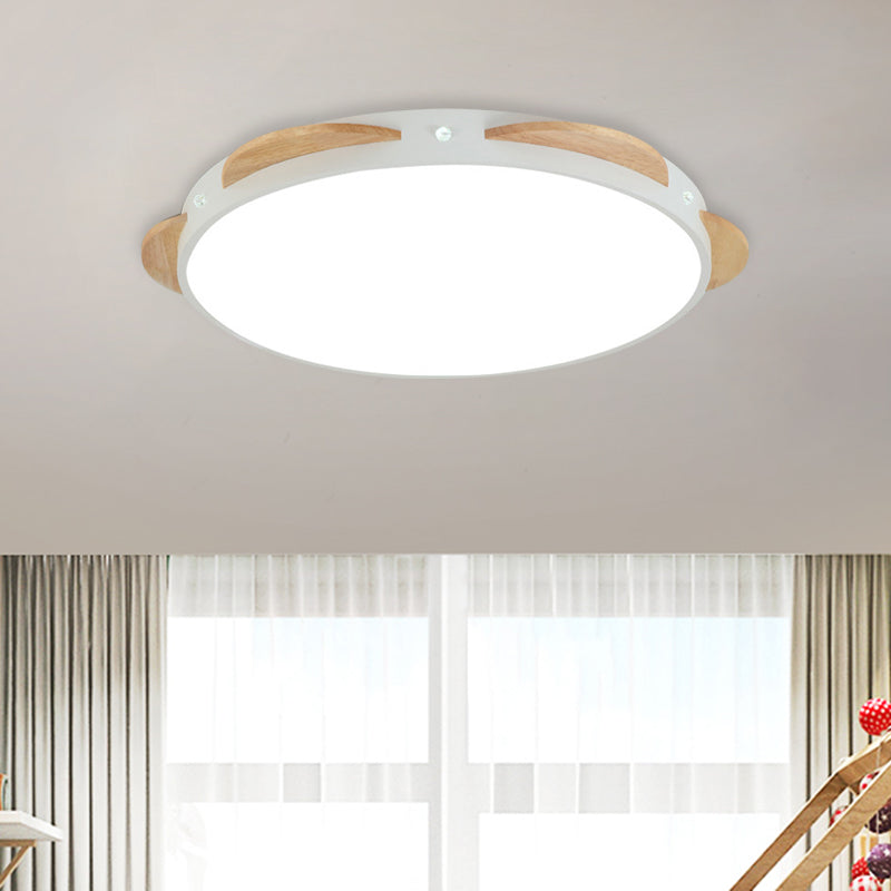 Macaron Flower Flushmount Acrylic LED Bedroom Flush Ceiling Light Fixture in White/Green/Blue and Wood Clearhalo 'Ceiling Lights' 'Close To Ceiling Lights' 'Close to ceiling' 'Flush mount' Lighting' 813150