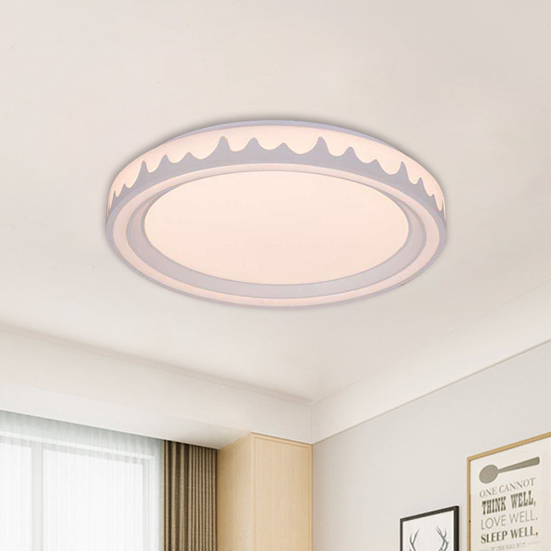 White/Gold/Coffee Circle Flush Light Fixture Modernist LED Acrylic Flush Mounted Lamp for Living Room Clearhalo 'Ceiling Lights' 'Close To Ceiling Lights' 'Close to ceiling' 'Flush mount' Lighting' 813248