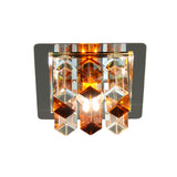 LED Flush Mount Light Minimal Square Blue/Clear/Tan Crystal Block Close to Ceiling Lamp for Hallway Clearhalo 'Ceiling Lights' 'Close To Ceiling Lights' 'Close to ceiling' 'Flush mount' Lighting' 814093