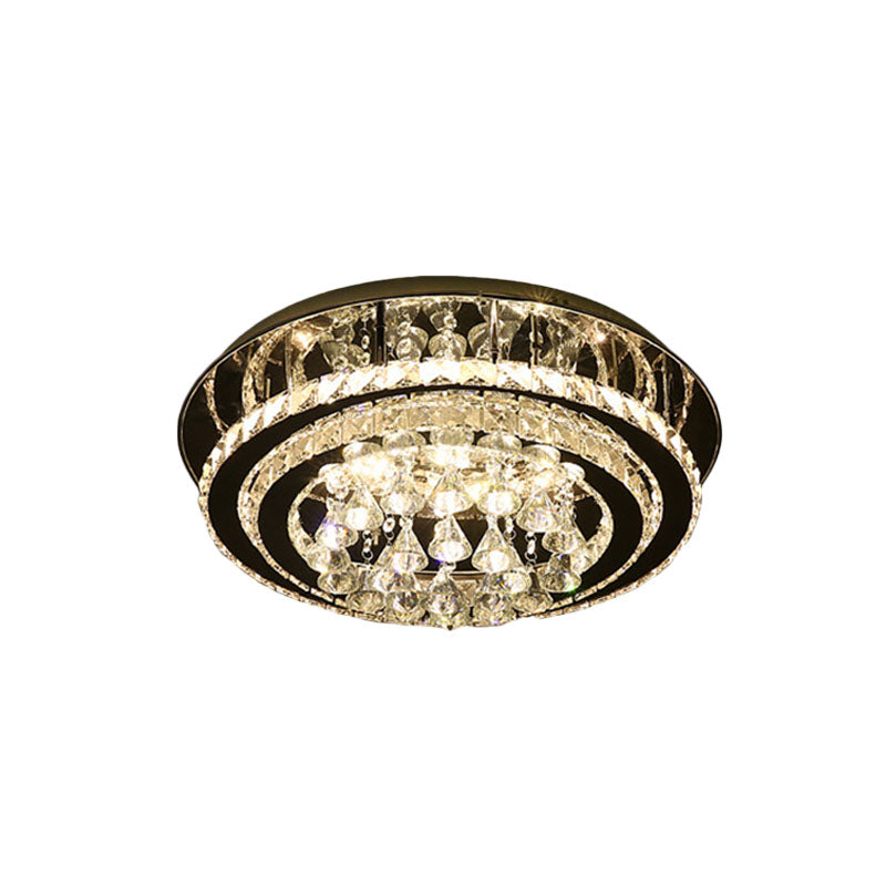 LED Teardrop Flush Mount Spotlight Minimal Chrome Finish Faceted Crystal Ceiling Light Clearhalo 'Ceiling Lights' 'Close To Ceiling Lights' 'Close to ceiling' 'Flush mount' Lighting' 814184