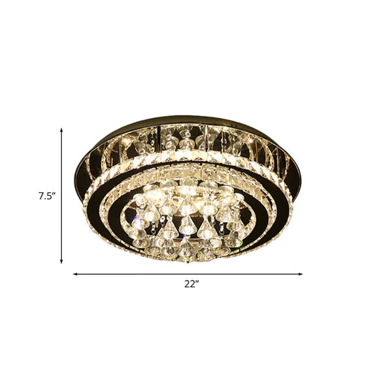 LED Teardrop Flush Mount Spotlight Minimal Chrome Finish Faceted Crystal Ceiling Light Clearhalo 'Ceiling Lights' 'Close To Ceiling Lights' 'Close to ceiling' 'Flush mount' Lighting' 814185