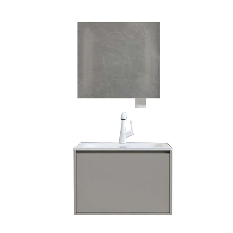 Modern Bathroom Sink Vanity Stainless Steel Wall-Mounted with Soft Close Door Clearhalo 'Bathroom Remodel & Bathroom Fixtures' 'Bathroom Vanities' 'bathroom_vanities' 'Home Improvement' 'home_improvement' 'home_improvement_bathroom_vanities' 8141950