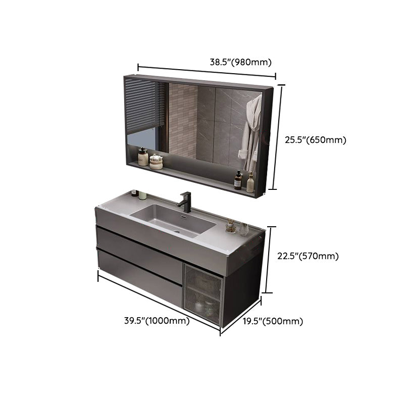 Overflow Bathroom Vanity Stone Mirror Waterproof Wall Mount Single Sink with 2 Drawers Clearhalo 'Bathroom Remodel & Bathroom Fixtures' 'Bathroom Vanities' 'bathroom_vanities' 'Home Improvement' 'home_improvement' 'home_improvement_bathroom_vanities' 8142026