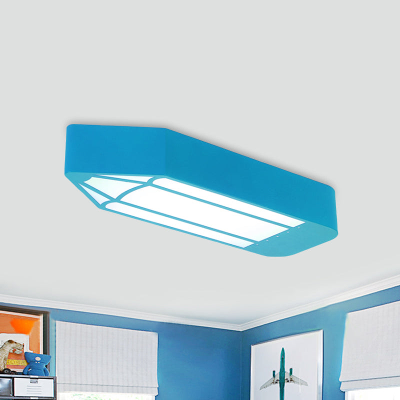 Red/Blue/Green Pencil LED Flush Light Kids Style Metal Flush Mounted Ceiling Light for Nursery School Clearhalo 'Ceiling Lights' 'Close To Ceiling Lights' 'Close to ceiling' 'Flush mount' Lighting' 814301