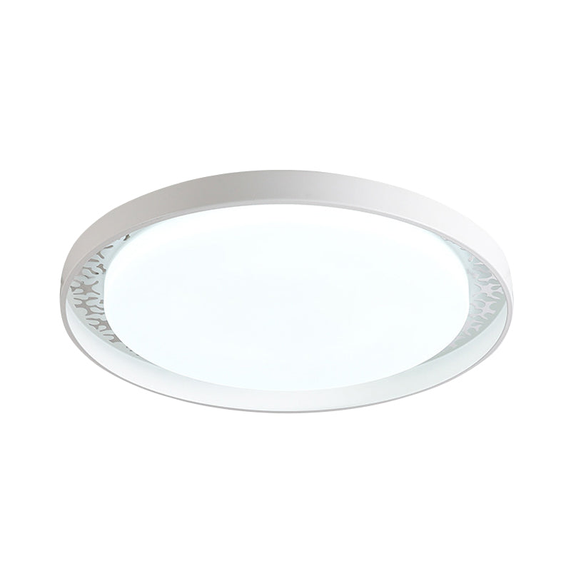 Minimalist Disc Thin Ceiling Flush Acrylic Children Bedroom LED Flush Mount Recessed Lighting in White/Green/Pink Clearhalo 'Ceiling Lights' 'Close To Ceiling Lights' 'Close to ceiling' 'Flush mount' Lighting' 814370