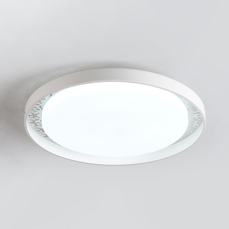 Minimalist Disc Thin Ceiling Flush Acrylic Children Bedroom LED Flush Mount Recessed Lighting in White/Green/Pink Clearhalo 'Ceiling Lights' 'Close To Ceiling Lights' 'Close to ceiling' 'Flush mount' Lighting' 814371