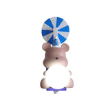 Birthday Bear Holding A Ball Wall Lamp Cartoon Resin 1-Light Pink/Blue Sconce Light with Milk Glass Shade Clearhalo 'Wall Lamps & Sconces' 'Wall Lights' Lighting' 814737