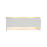 1-Bulb Bedside LED Wall Lighting Modernism White Finish Sconce Lamp with Rectangle Gypsum Shade Clearhalo 'Modern wall lights' 'Modern' 'Wall Lamps & Sconces' 'Wall Lights' Lighting' 815295