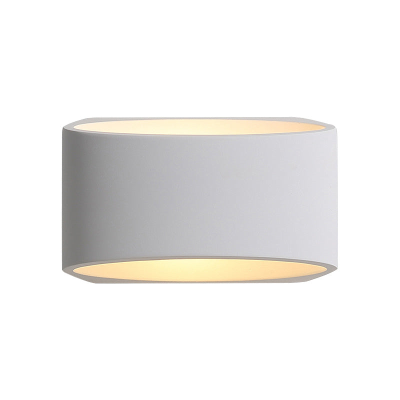 Oblong LED Wall Sconce Lighting Minimalist Gypsum 1-Head White Wall Lamp Fixture Clearhalo 'Modern wall lights' 'Modern' 'Wall Lamps & Sconces' 'Wall Lights' Lighting' 815300